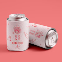 whimsical hand drawn birthday drinks party cream