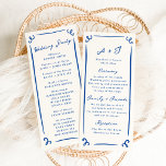 Whimsical Hand Drawn Blue Wedding Program   Party<br><div class="desc">This adorable design features hand drawn elements and a whimsical bold text.</div>