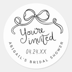 Whimsical Hand Drawn Bridal Shower Envelope Seal