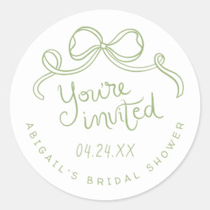 Whimsical Hand Drawn Bridal Shower Envelope Seal