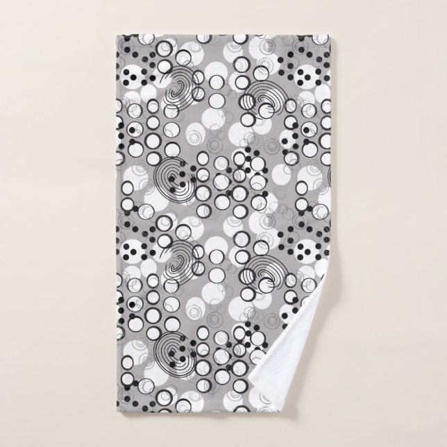 Whimsical Hand-Drawn Bubble Pattern Hand Towel  (Hand Towel)