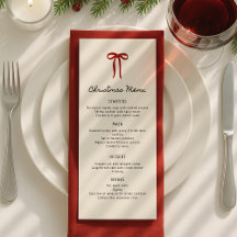 Whimsical, Hand drawn Christmas Dinner Flat Menu