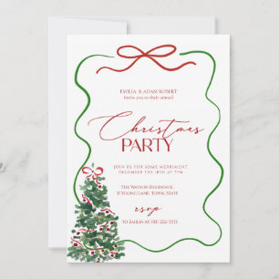 Whimsical Hand Drawn Christmas Party  Invitation