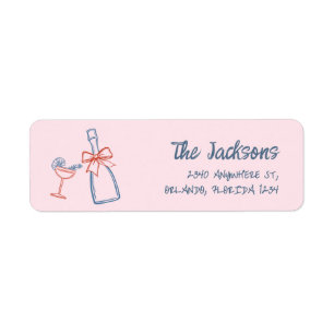 Whimsical Hand Drawn Christmas Return Address Label