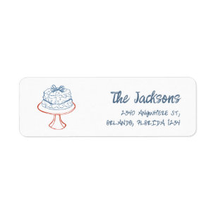 Whimsical Hand Drawn Christmas Return Address Label