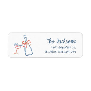 Whimsical Hand Drawn Christmas Return Address Label