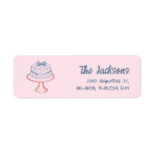 Whimsical Hand Drawn Christmas Return Address Label