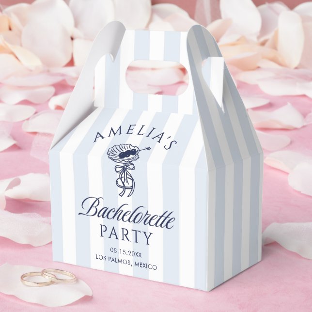 Whimsical Hand Drawn Cocktail Bachelorette Weekend Favour Box (Wedding)