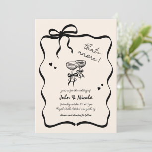 Whimsical Hand Drawn Cocktails Thats Amore Wedding Invitation