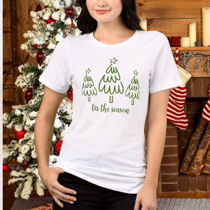 Whimsical Hand Drawn Doodle Green Tri-Blend Shirt