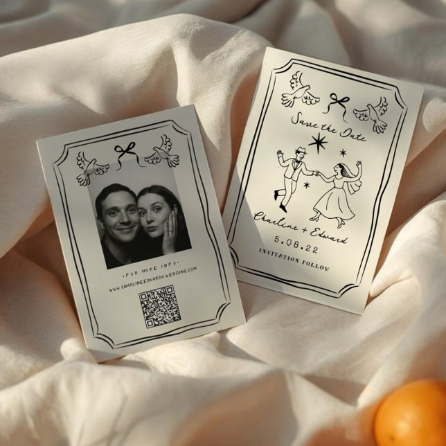 Whimsical Hand Drawn Doodle  Save The Date (Creator Uploaded)