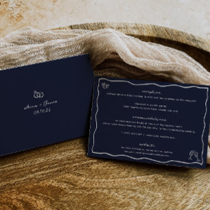 Whimsical Hand Drawn Doodle Wedding Details Card