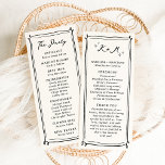 Whimsical Hand Drawn Doodles Wedding Program<br><div class="desc">This adorable design features quirky hand drawn doodle elements and a whimsical bold text.</div>