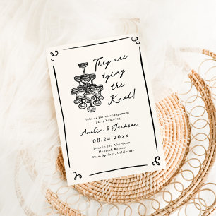 Whimsical Hand Drawn Engagement Party Invitation