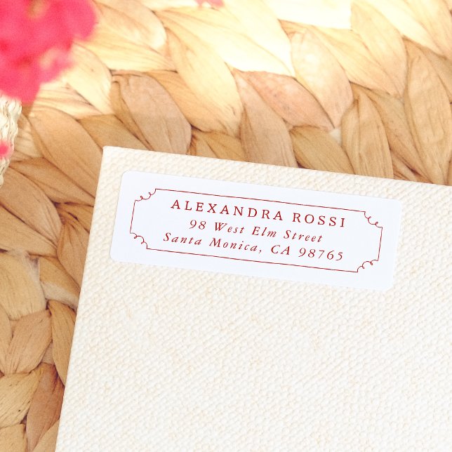 Whimsical Hand Drawn Frame Return Address Return Address Label (Label Mock-up)