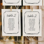 Whimsical Hand Drawn French Seating Chart Cards<br><div class="desc">Whimsical Hand Drawn French Seating Chart Cards</div>