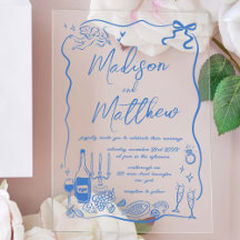 Whimsical Hand Drawn Illustrations Doodles Wedding