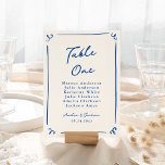 Whimsical Hand Drawn Navy Blue Table Card<br><div class="desc">This adorable design features hand drawn elements and a whimsical bold text.</div>