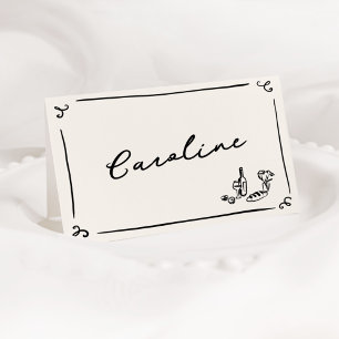 Whimsical Hand Drawn Place Card