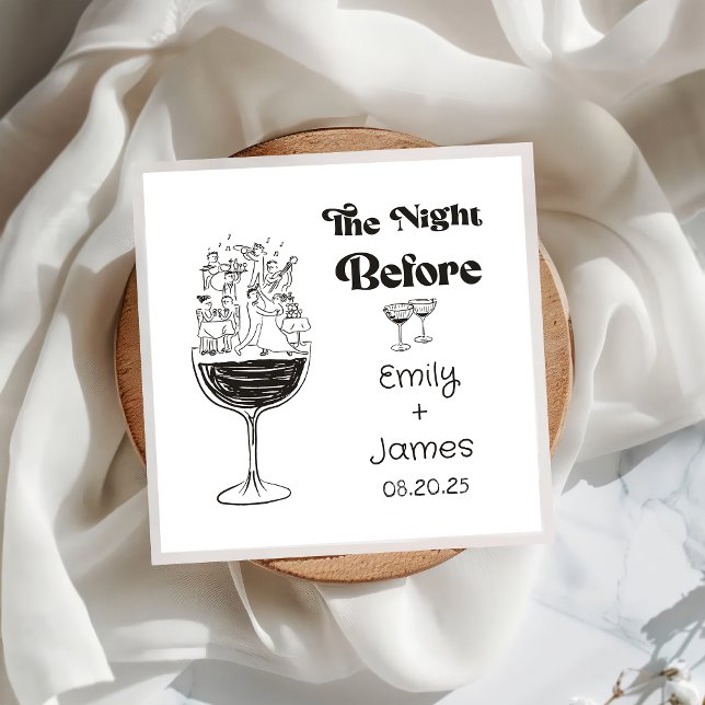 Whimsical Hand Drawn Quirky Wedding Napkins (Creator Uploaded)