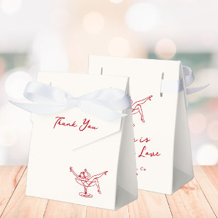 Whimsical Hand Drawn Red Bachelorette Favour Box