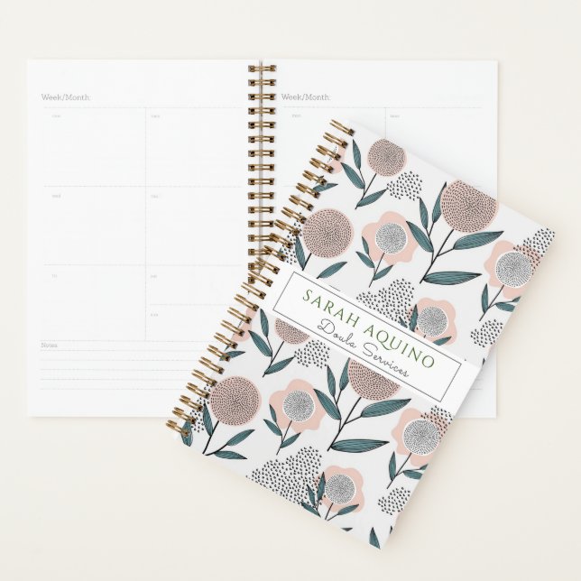 Whimsical Hand Drawn Style Floral Doodle Doula Planner (Display)