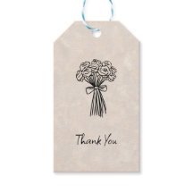 Whimsical Hand Drawn Thank You Gift Tag