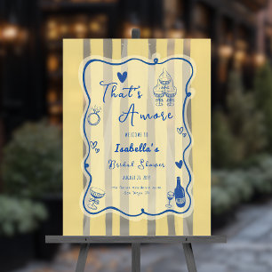 Whimsical Hand Drawn That's Amore Bridal Shower  Acrylic Sign