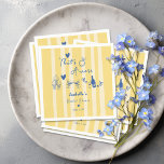 Whimsical Hand Drawn That's Amore Bridal Shower Napkin<br><div class="desc">Whimsical hand-drawn That's amore Italian bridal shower napkins featuring butter yellow stripes, quirky illustrations, and doodles in Mediterranean blue. Whether it's her Prosecco brunch, boho chic bridal event, or summer garden party, these modern handwritten script-inspired paper napkins are perfect for a bride-to-be looking for fun and unique celebrations before her...</div>