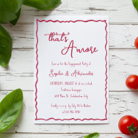 Whimsical Hand Drawn That's Amore Italy Engagement