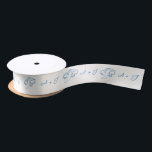 Whimsical Hand Drawn Wedding Navy Blue Satin Ribbon<br><div class="desc">This adorable design features hand drawn elements and a whimsical bold text.</div>