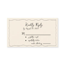 Whimsical Hand-Drawn Wedding RSVP Enclosure Card