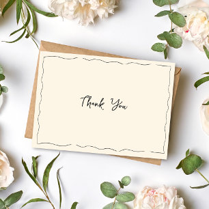 Whimsical Hand Drawn Wedding Thank You Card