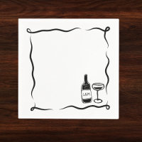 Whimsical Hand Drawn Wine Personalised Wedding