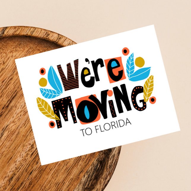 Whimsical Hand Lettered New Address Post Card (Creator Uploaded)