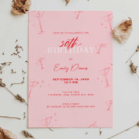 Whimsical Handdrawn martini 30th Birthday Party