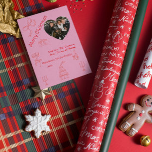 Whimsical handwritten Christmas  Card