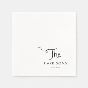 Whimsical Handwritten Wedding Napkin