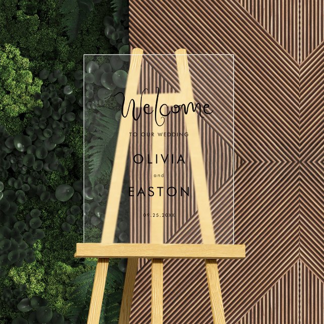 Whimsical Handwritten Wedding Welcome Acrylic Sign (Creator Uploaded)