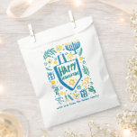 Whimsical Hanukkah Holiday Cute Driedel Custom Favour Bag<br><div class="desc">Perfect cute custom favour bag! Hand made art for you! Perfect for a winter, hanukkah, holiday party or other event. FULLY CUSTOMIZABLE! Click on “Personalise” above to edit the text. Click "edit using design tool" to adjust the fonts, colours and placements. (check my shop for alternate designs too) THANK YOU...</div>