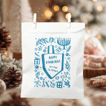 Whimsical Hanukkah Holiday Cute Driedel Custom Favour Bag<br><div class="desc">Perfect cute custom favour bag! Hand made art for you! Perfect for a winter, hanukkah, holiday party or other event. FULLY CUSTOMIZABLE! Click on “Personalise” above to edit the text. Click "edit using design tool" to adjust the fonts, colours and placements. (check my shop for alternate designs too) THANK YOU...</div>