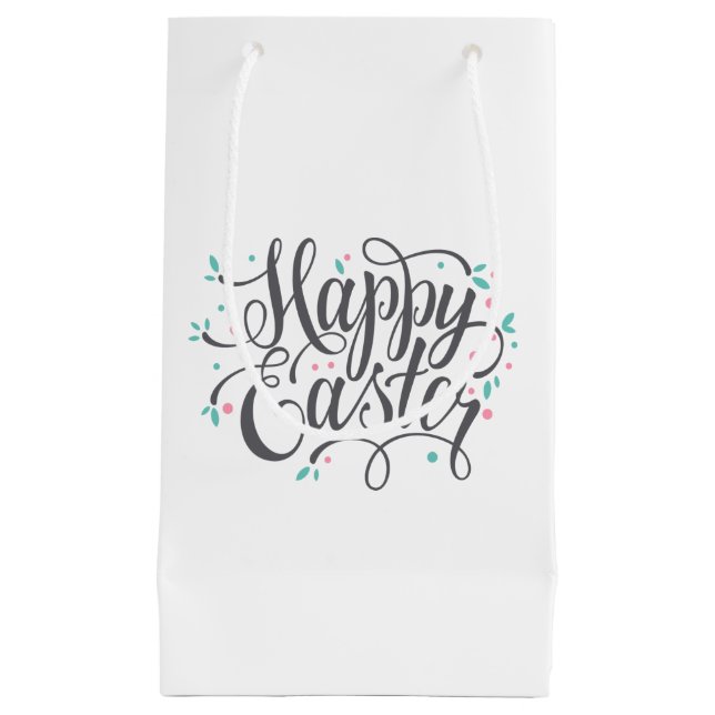 Whimsical Happy Easter Calligraphy | Gift Bag (Front)