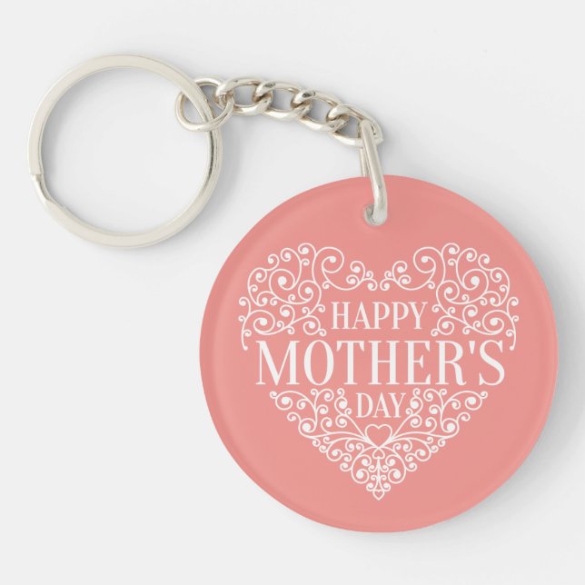 Whimsical Happy Mother's Day Keychain (Front)