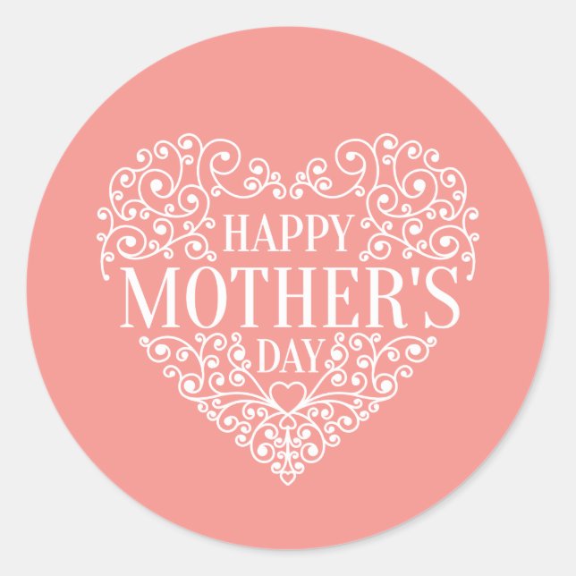 Whimsical Happy Mother's Day Sticker Seal (Front)