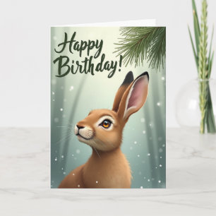 Whimsical Hare Sweet Birthday Card