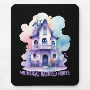 Whimsical Haunted House Mouse Pad