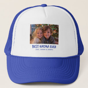 Whimsical Heart Best Mom Ever Holiday Photo Trucker Hat