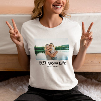 Whimsical Heart Best Mum Ever Photo Tri-Blend Shirt