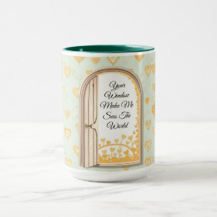 Whimsical Heart Door Illusion Mug