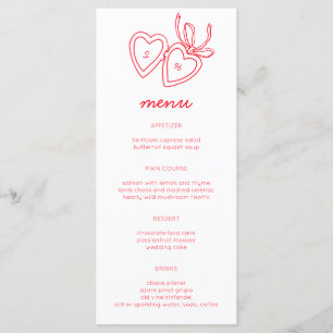 Whimsical Heart Locket Doodle Sketch Modern CUSTOM Menu
